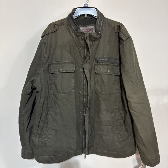 LEVI'S Mens Military Jacket Olive Green Size XXL NWT FLAWED - Picture 11 of 16